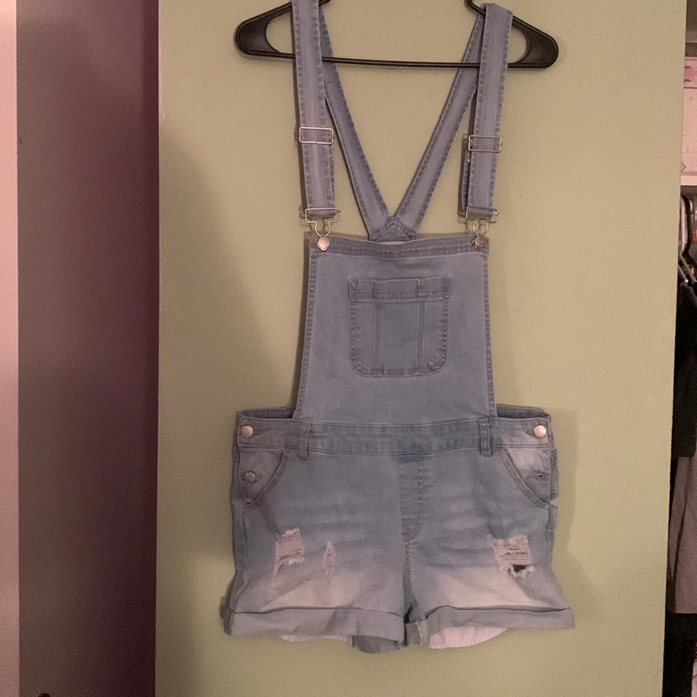 Jean overall shorts
